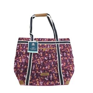 California Innovations Floral Insulated Tote Bag 50 Can Capacity Purple New